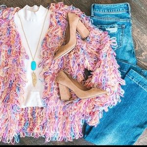 NWOT Shaggy Knit Cardi
